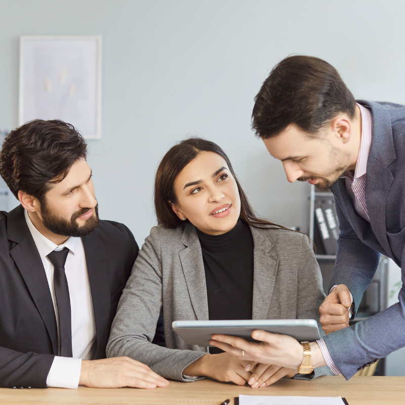 financial consultation with small business owners